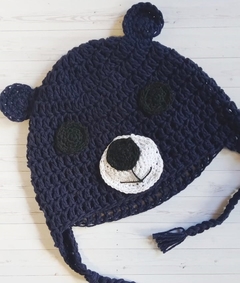 Gorrito Tejido de Hilo "Panda" - comprar online