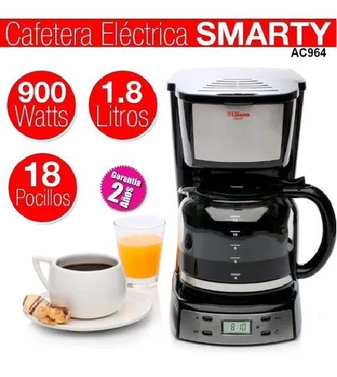 Cafetera de Filtro. Digital. 1.50 L. Potencia 825-980 W. Filtro removible y  lavable. Control digital con visor Led. Temporizador — Bazar Gaymar