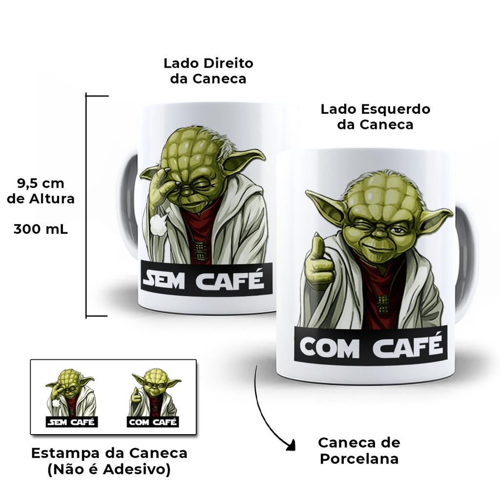 Caneca De Porcelana Aniversário, Mestre Yoda, Star Wars