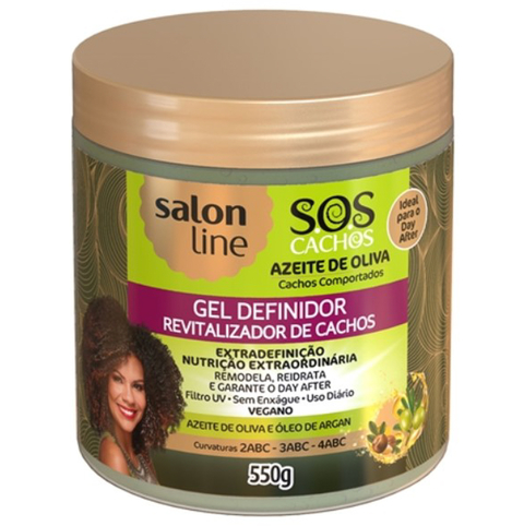 Gel Definidor Salon Line S O S Cachos Azeite De Oliva Gel Definidor 550g