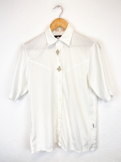 Camisa Branca Bordados (M)