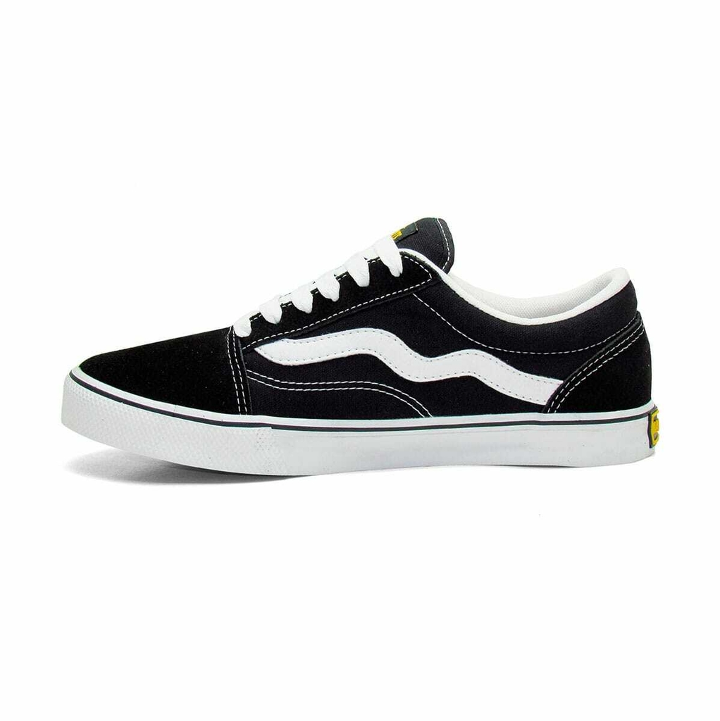 TENIS MAD RATS OLD SCHOOL PRETO/BRANCO