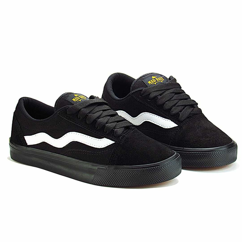 Tênis Mad Rats Old School Black/Branco - Preto