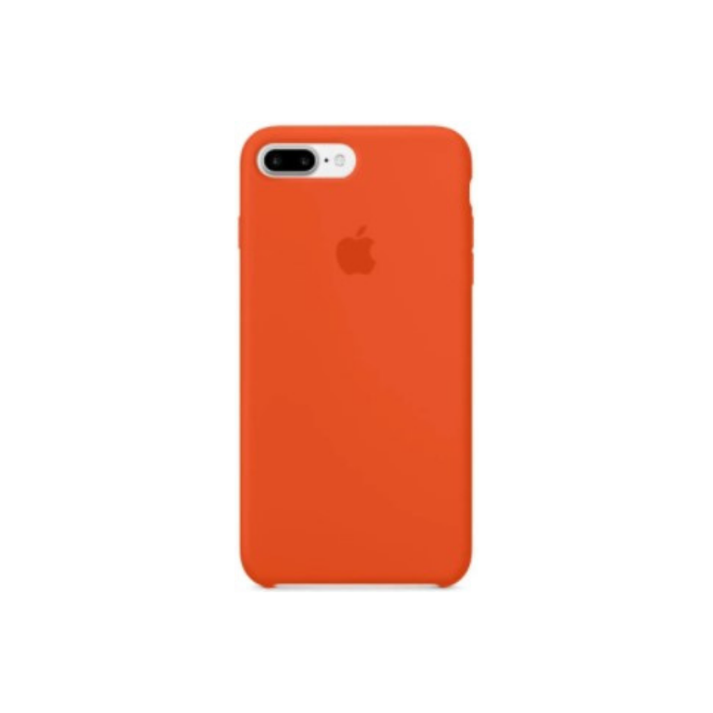 Capa de Silicone para iPhone 7 Plus e 8 Plus - Laranja