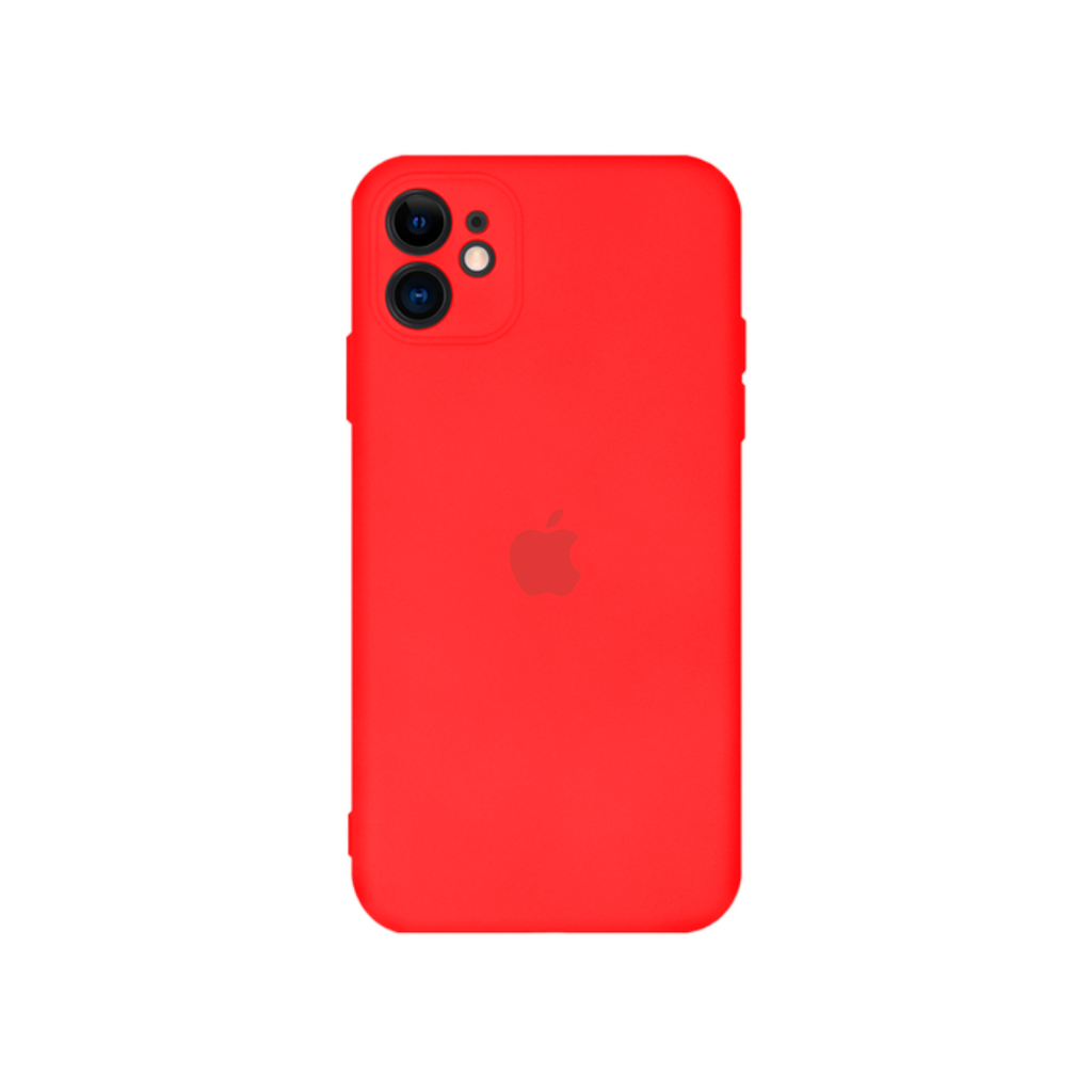 Capa de Silicone com Proteção de Câmera para iPhone 11 - Vermelho