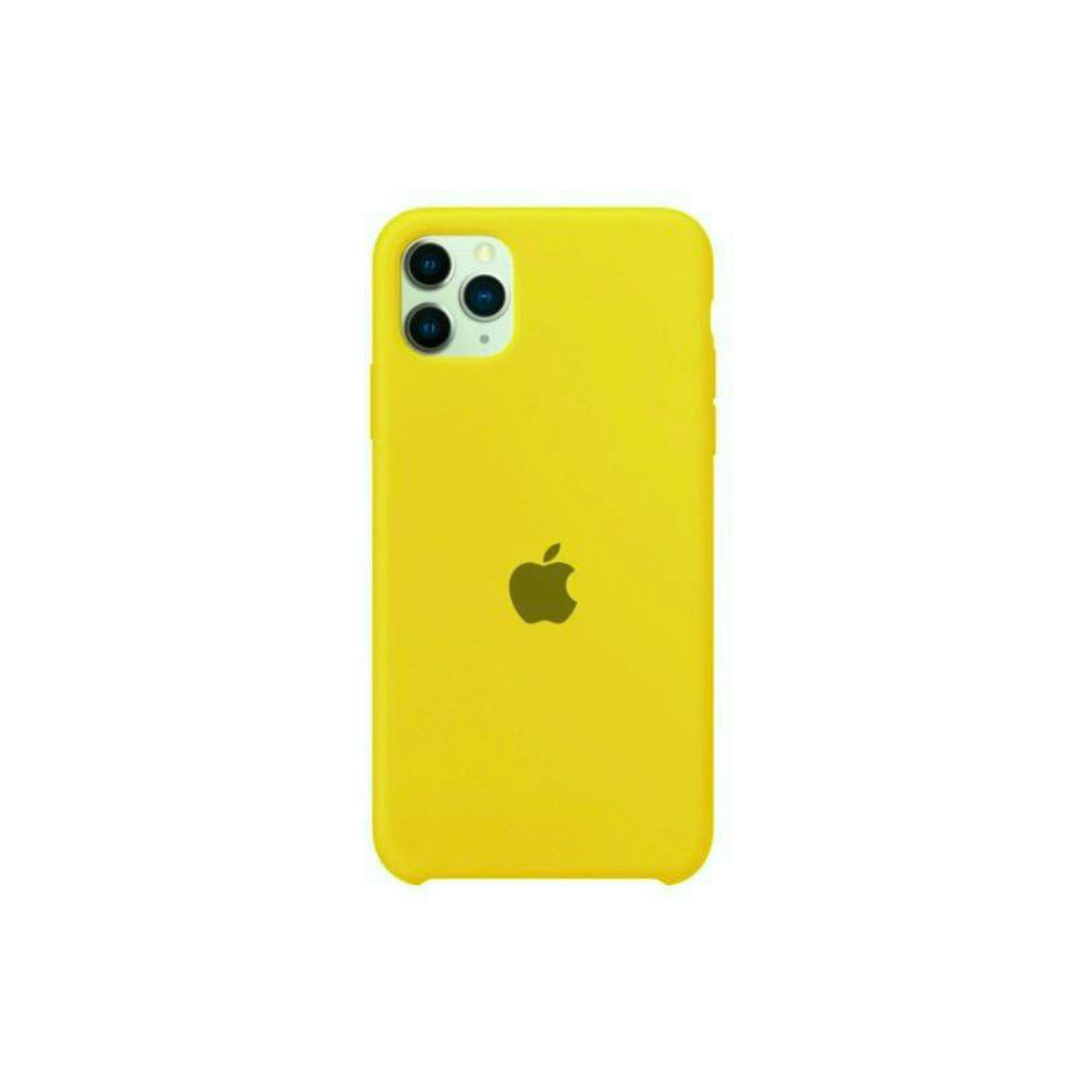 Capa de Silicone para iPhone 11 Pro Max - Amarelo Lemon