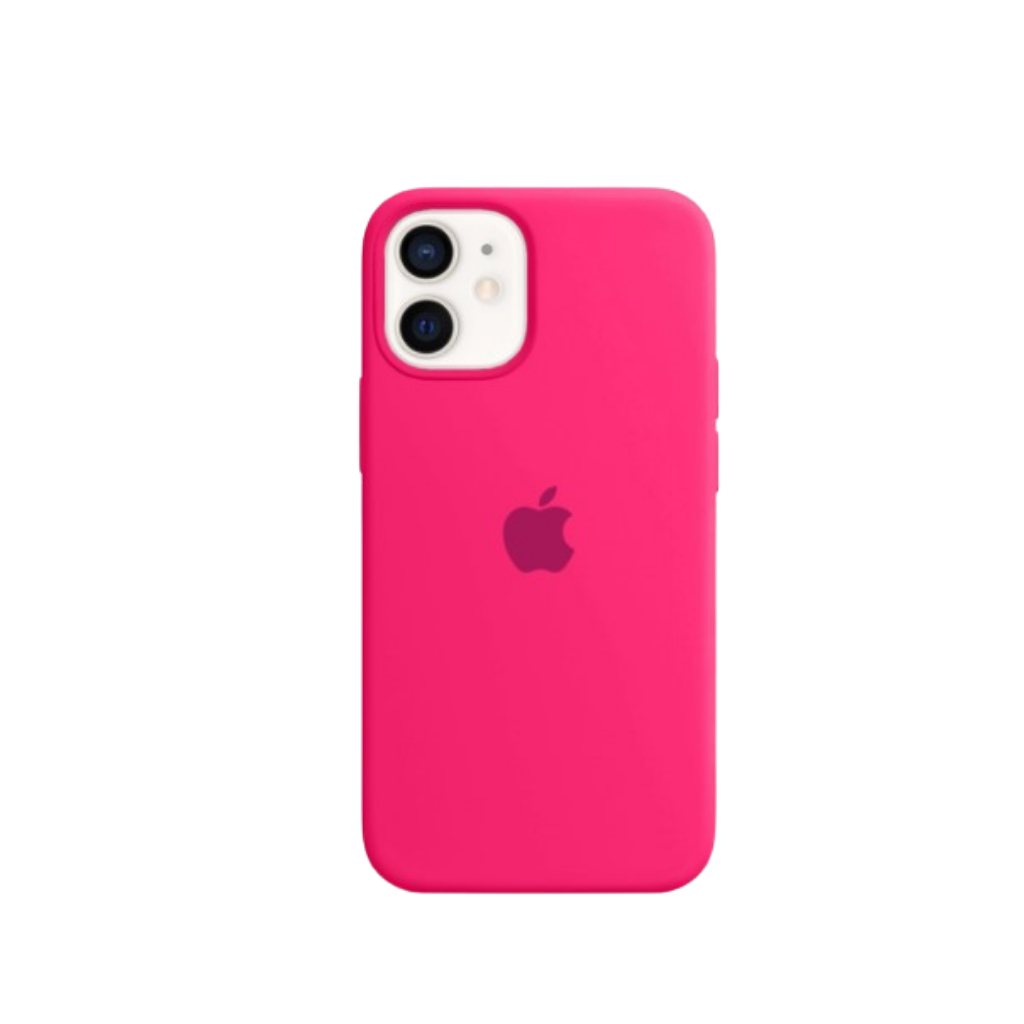 Capa de Silicone para iPhone 12 Mini - Rosa Shock