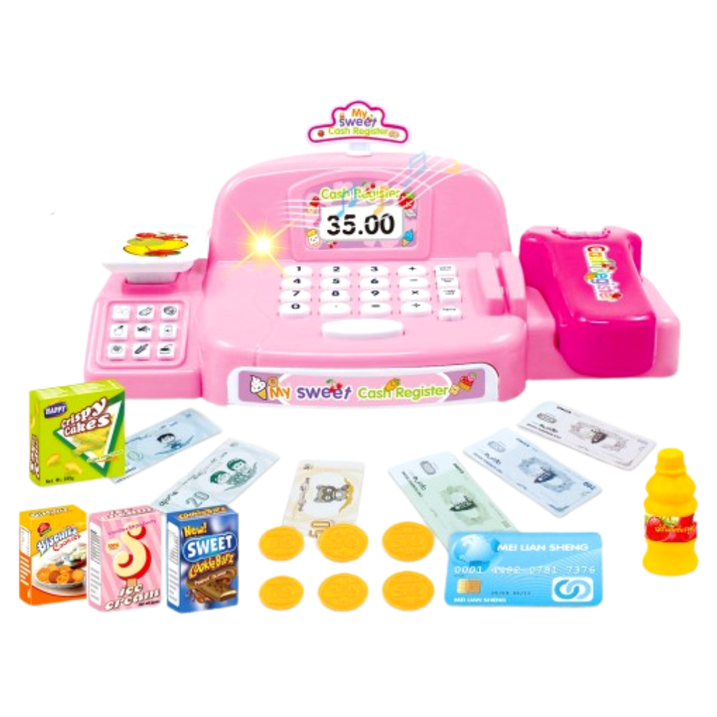 CAJA REGISTRADORA CON SONIDO ACCESORIOS con sonido
