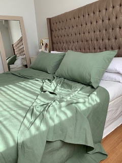 Cubre camas KING Verde Seco - comprar online