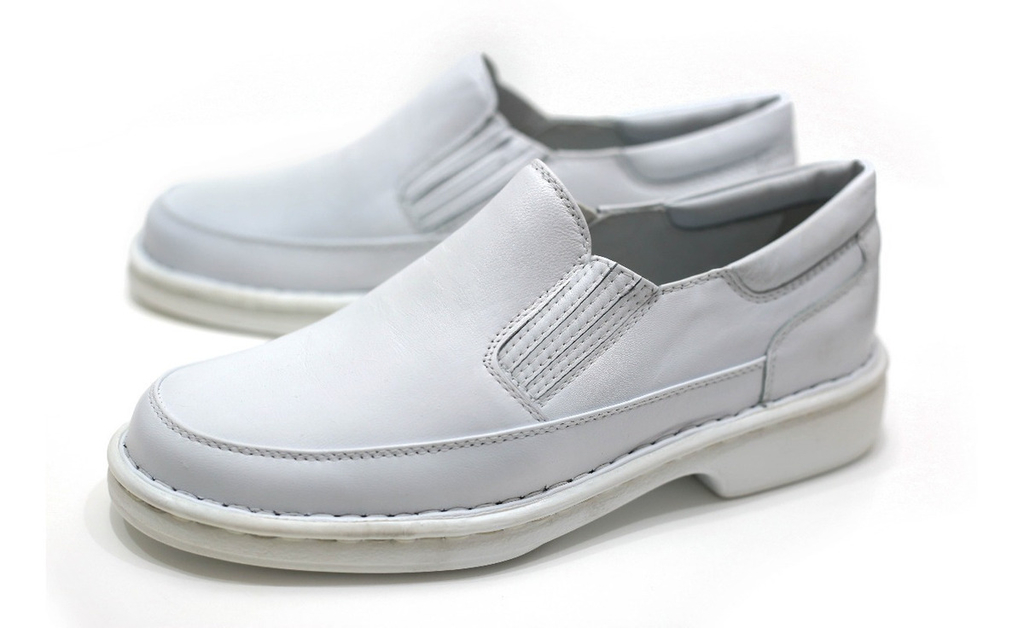 Sapato Masculino Branco Antistress Couro Franca BY Shop