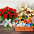 Combo: Complete Breakfast Basket + 12 Roses Bouquet