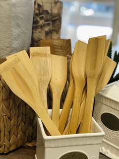 Espátula de bambú cuadrada - comprar online