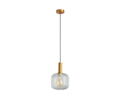 Luminaria colgante oval 25cm transparente - tienda online
