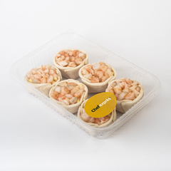 Canastitas Premium con camarones y mozarela. Bandeja x 6u - comprar online