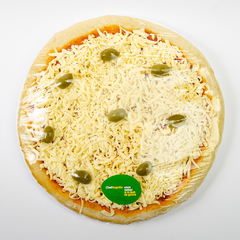 Pizza mozarela con un toque de brócoli. 8 porciones en internet