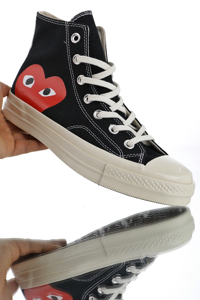 comme de garcons black high tops