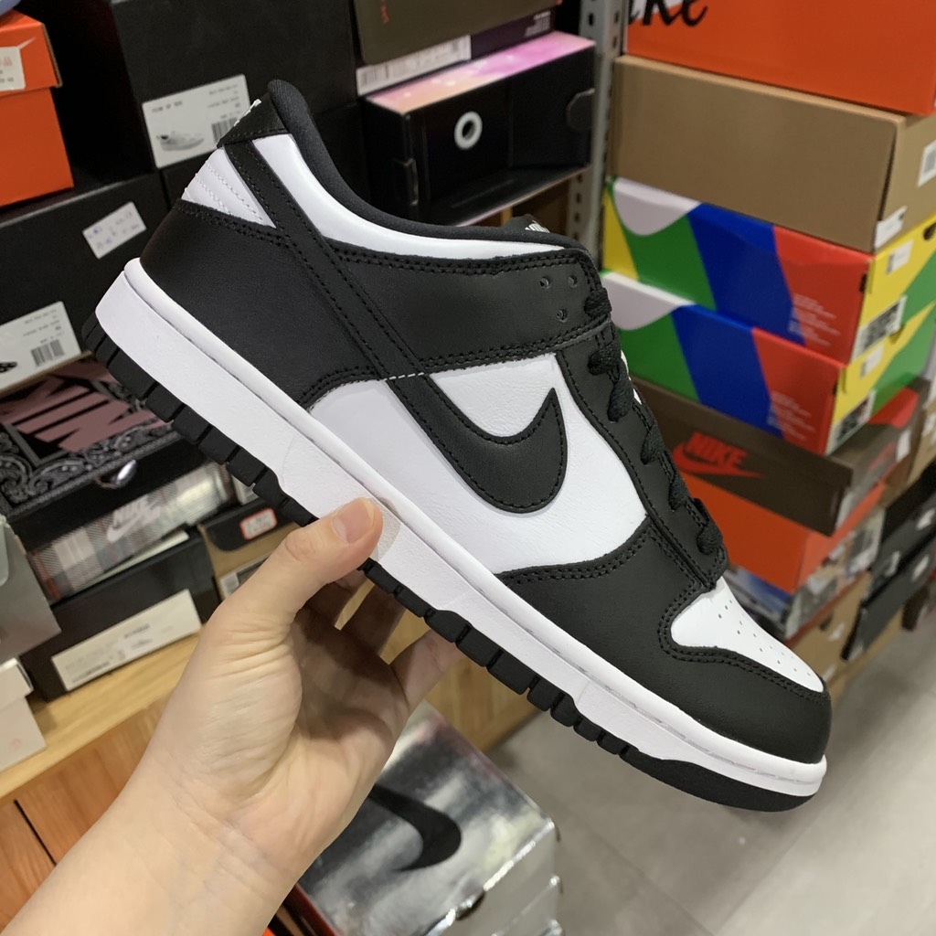 nike dunk low preto e branco original
