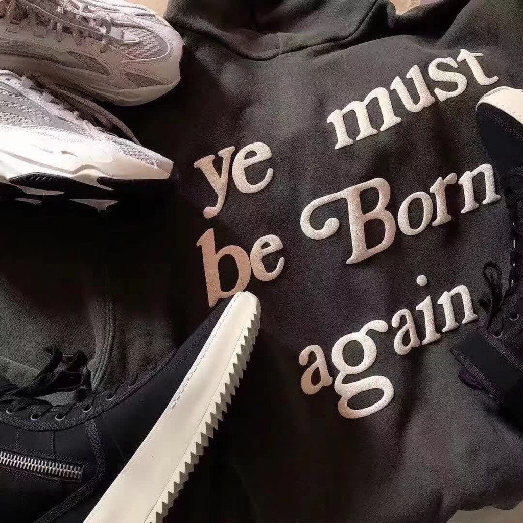 ye must be born again moletom com capuz pharrell