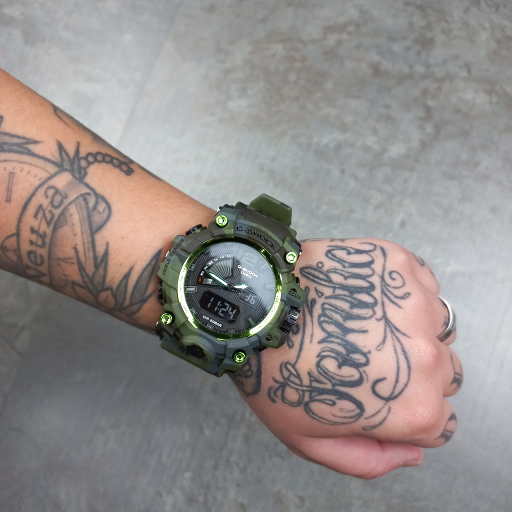 g shock camuflado verde