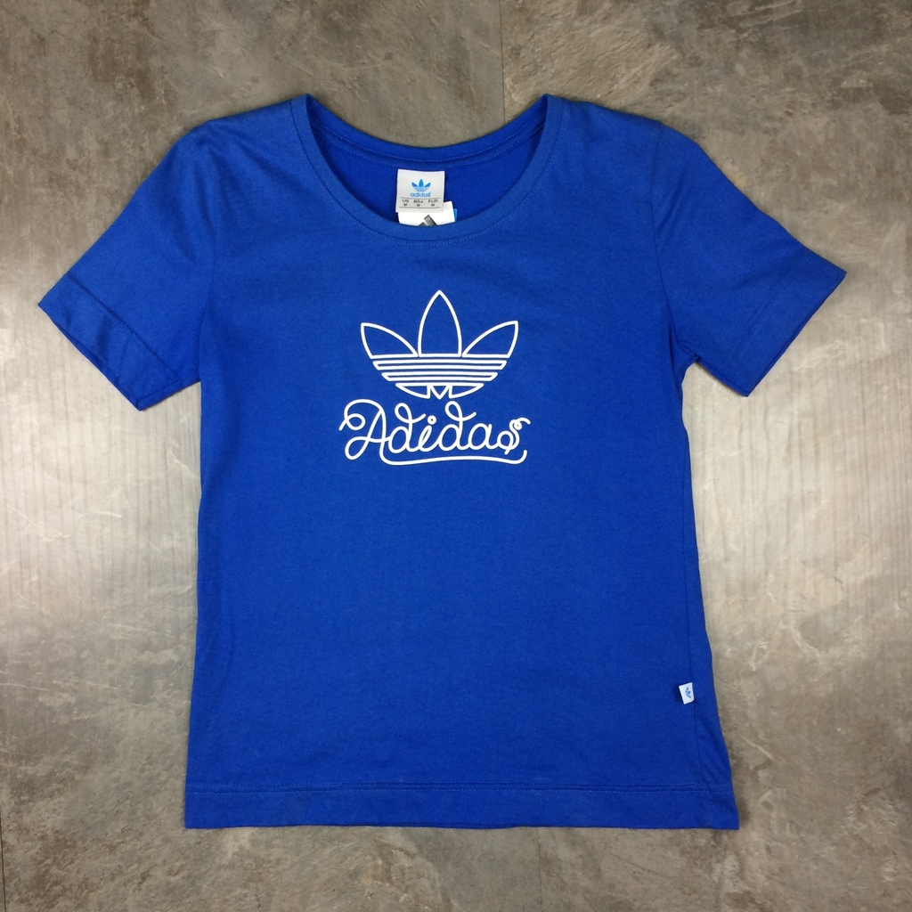 camiseta adidas azul feminina
