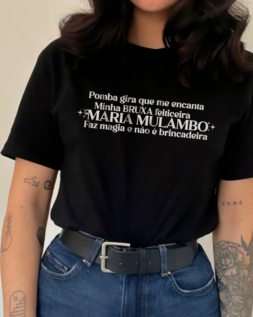 Camiseta pomba gira Maria mulambo - BLACK SIRIUS