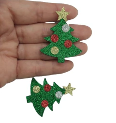 APLIQUE ÁRVORE DE NATAL EM EVA - 2 UNIDADES APLIQUE ÁRVORE DE NATAL EM EVA - 2 UNIDADES