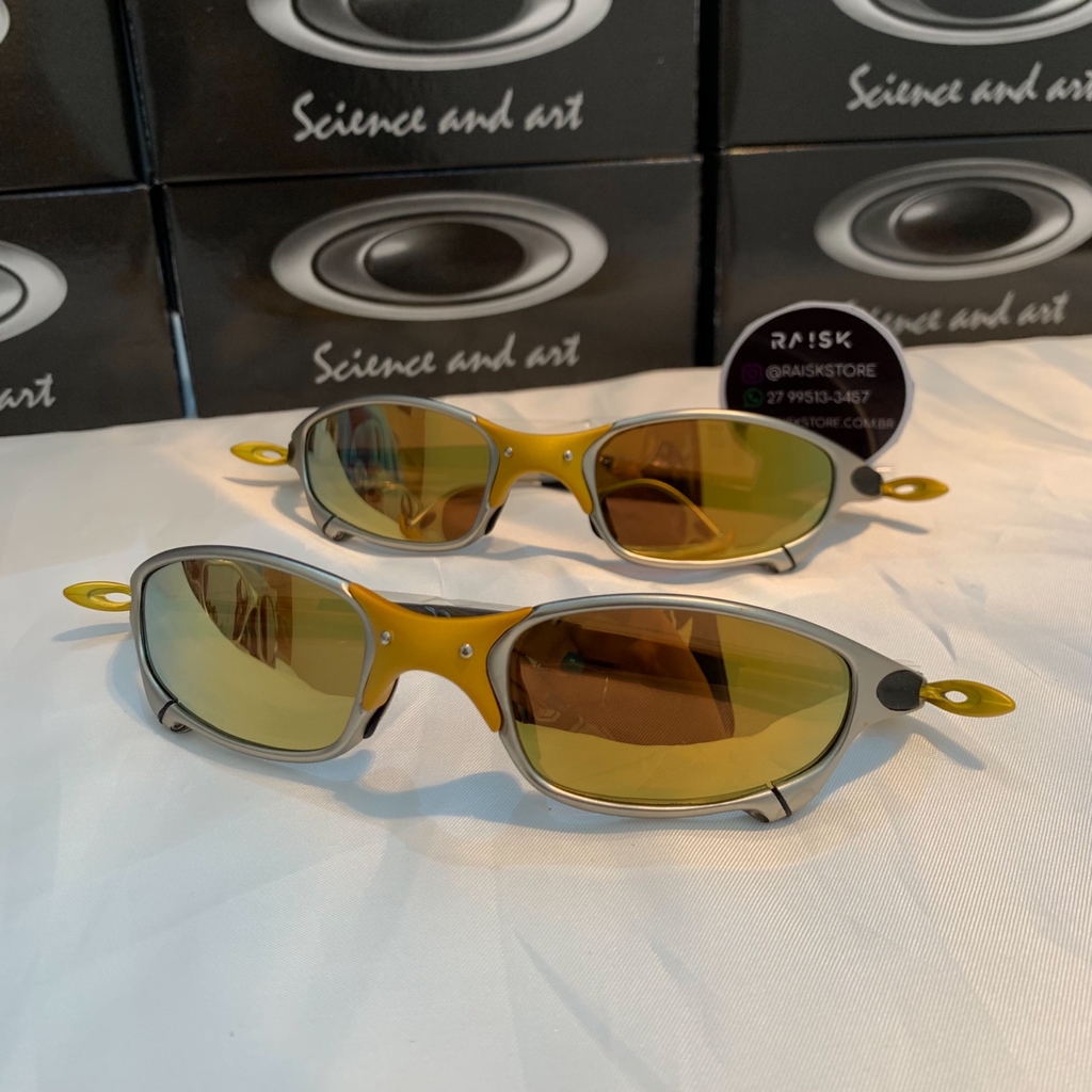 Óculos Juliet 24k 18k Oakley Óculos de Sol Oakley dourado UV