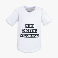 Camiseta Infantil Unissex Manga Curta Mini Digital Influencer Branca