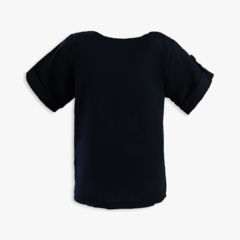 Camisa Bata Infantil Masculina Preta - comprar online