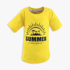 Camiseta Infantil Masculina Manga Curta Summer Amarela