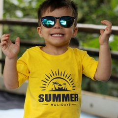 Camiseta Infantil Masculina Manga Curta Summer Amarela na internet