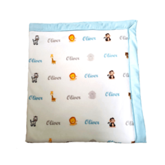Cobertor Bebê Personalizada / Sublimada Tema Safari - comprar online