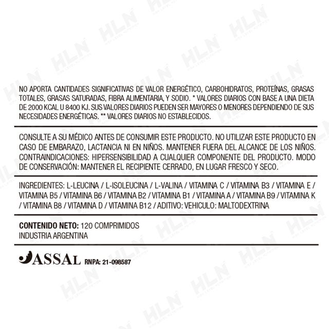 BCAA 2000 120 CAPS NUTRILAB Suplementos HLN