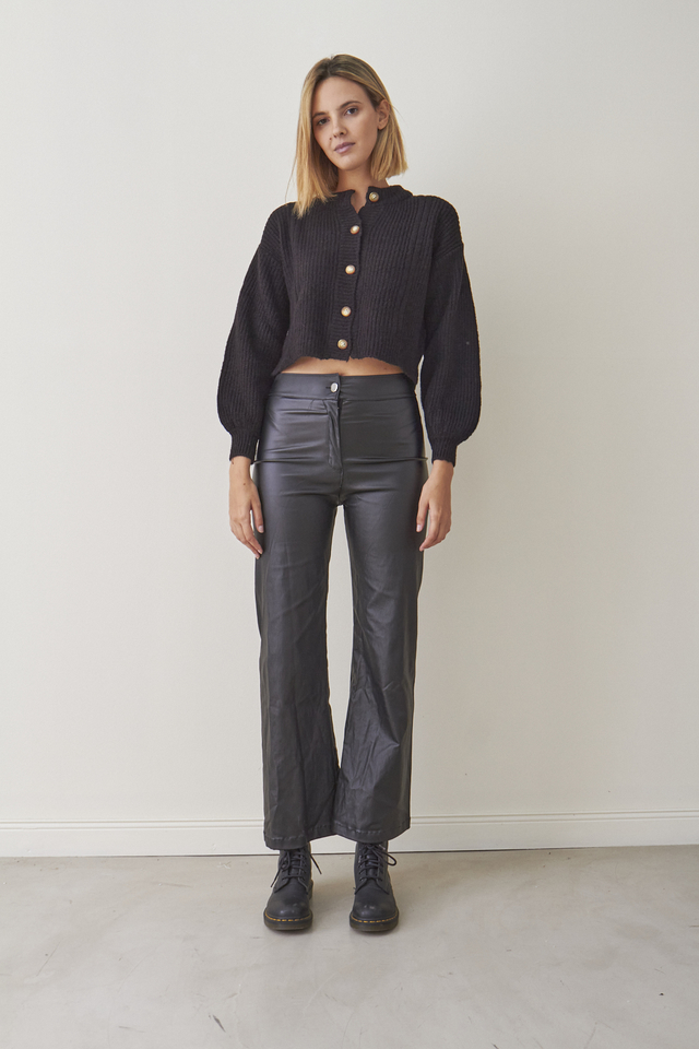 Pantalón de cuero wide leg Vera - Comprar en PRIVE