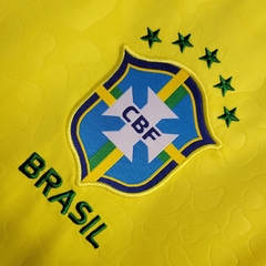 Camisa 1 Seleção do Brasil Home 2022 - Adulto Torcedor - Amarelo Masculino - loja online