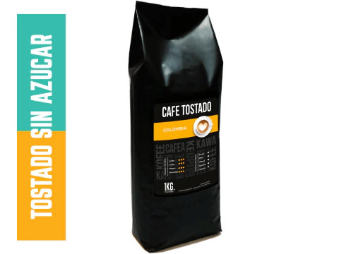 1 Kg. De Café Colombia Tostado Natural |Sin azúcar | En grano o molido
