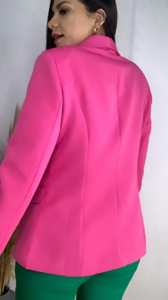Blazer feminino alfaiataria color rosa pink