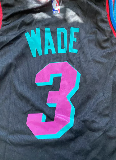 Camiseta Miami Heat (3) Wade Negra PRENDA DE SEGUNDA SELECCIÓN