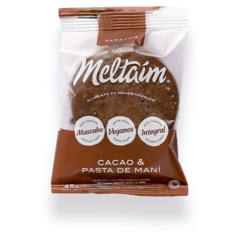 Alfajor vegano de cacao y pasta de maní Meltaim x 45 gr