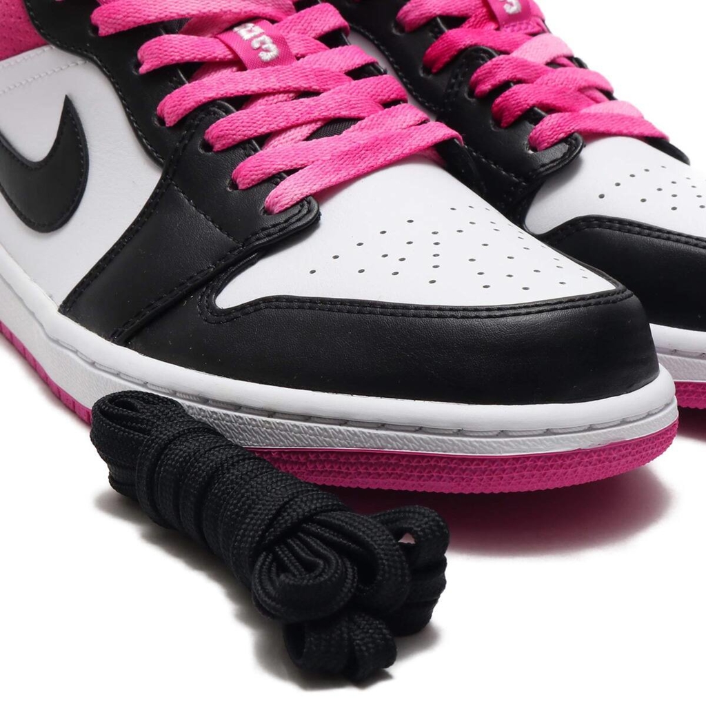 Nike Air Jordan 1 Low Black Active Fucsia - LaRepo