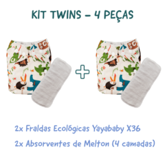 Kit 2 Fraldas Ecológicas + 2 Absorventes Melton - T05