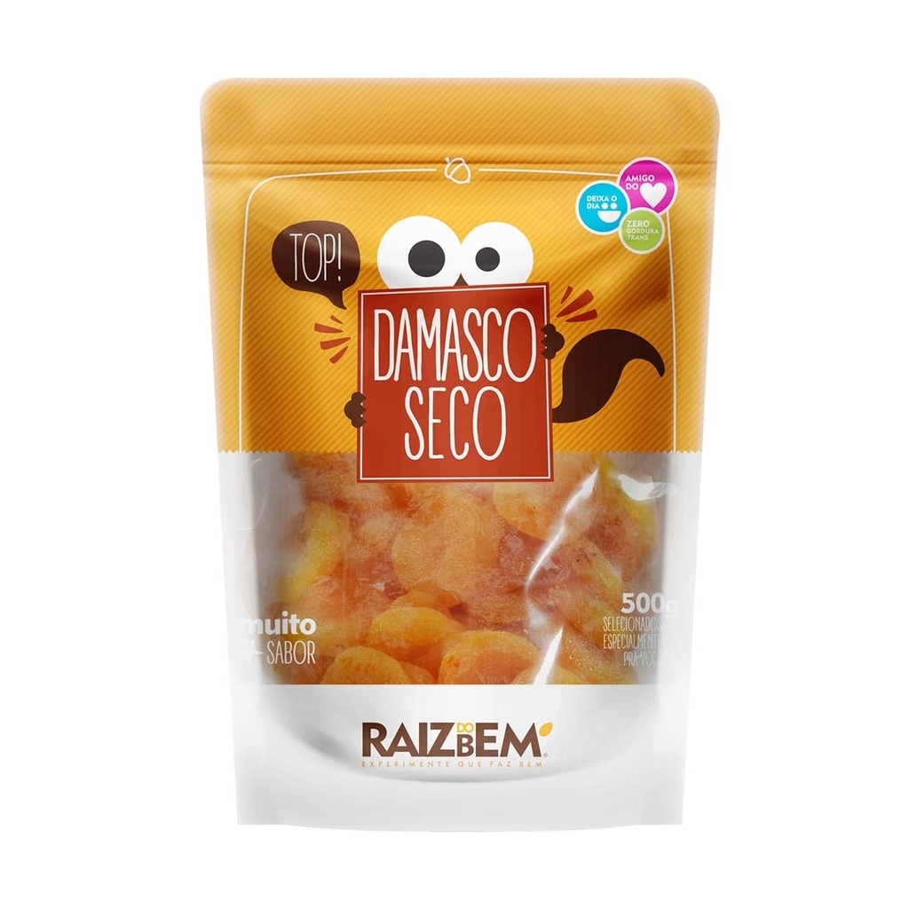 Damasco Seco - Pacote 500g - Raiz do Bem