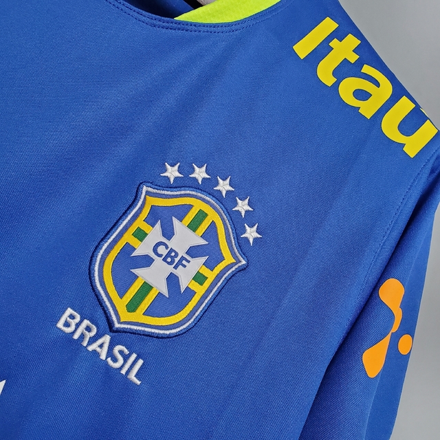 camisa seleção brasileira azul treino