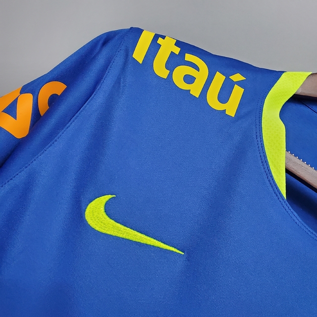 camisa seleção brasileira azul treino