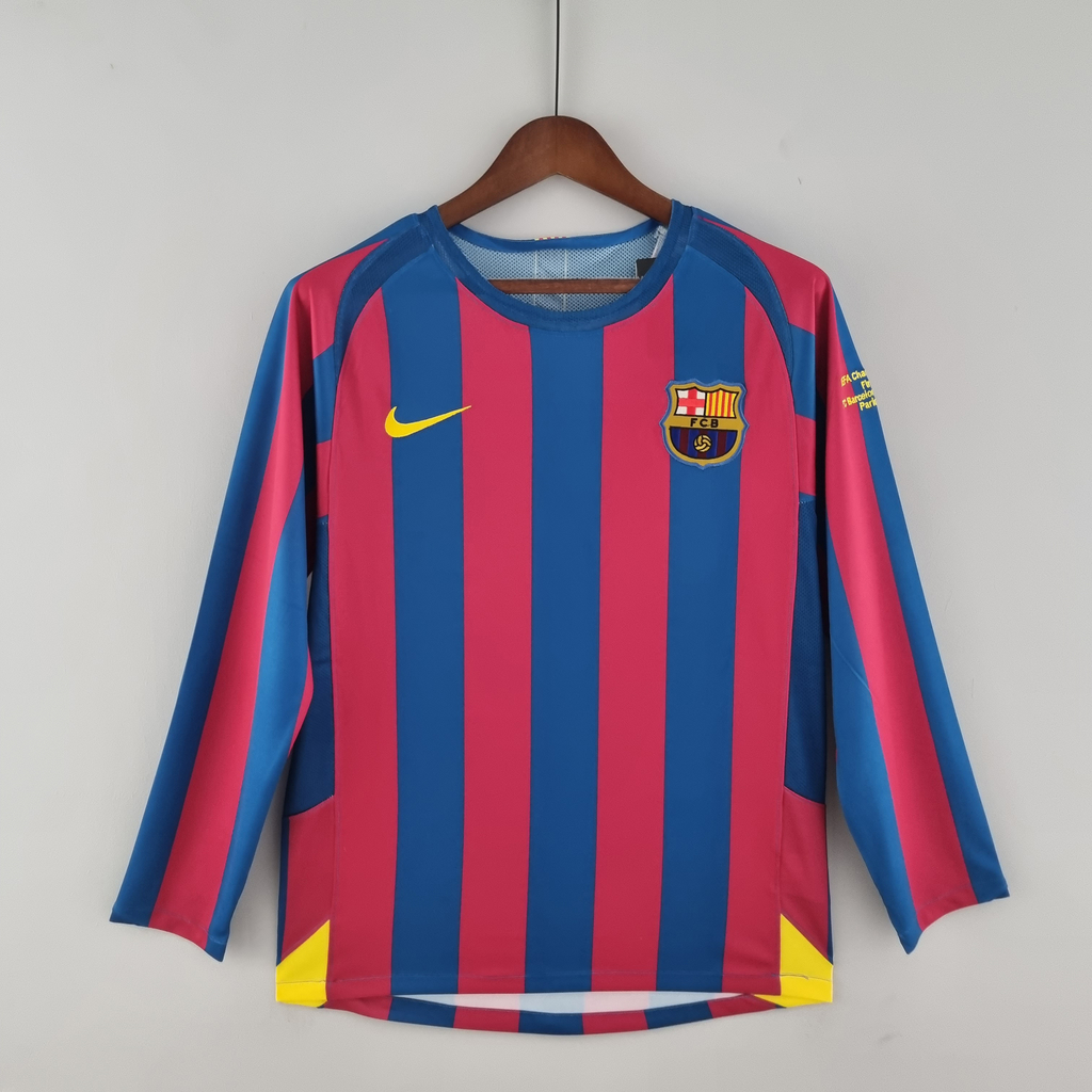 Camisa Barcelona 14/15 I Home Retro Vermelha e Azul Nike