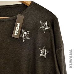 Sweater Hilo Litle stars black - comprar online