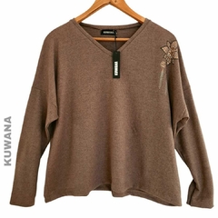 Sweater Escote V Oversize FLor Vison