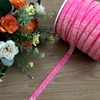 Fita Lurex Esponjoso Glitter Rosa Neon (10mm)