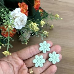 Mini Florzinha Prensada Verde Menta Bebê - 25 unidades