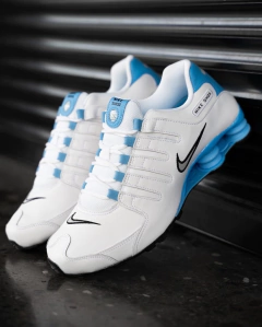Nike Shox Nz 4 Molas Branco c/ Azul BB - Cw Store